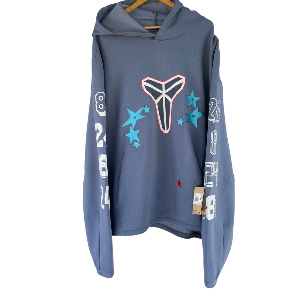 Nike Kobe Bryant Mamba Mentality Hoodie Blue Star Graphic 4XL FQ3688-491 NEW